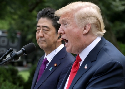 Shinzo Abe and Donald Trump