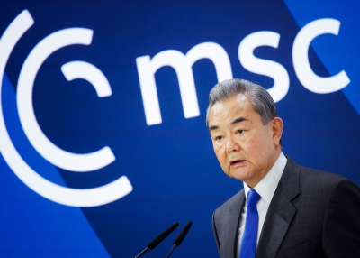Wang Yi, PRC Minister of Foreign Affairs, speaks about "China and the World" at the Munich Security Conference.