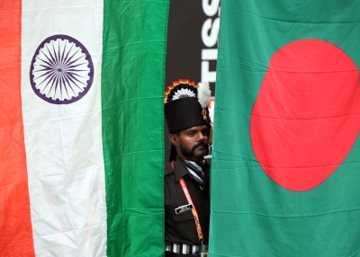 India-Bangladesh flags