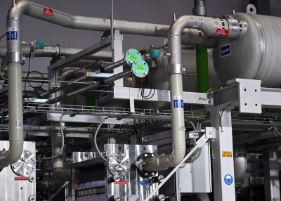 Close up of hydrogen electrolyzer