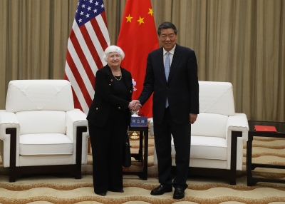 U.S. Secretary Of Treasury Janet Yellen Visits China