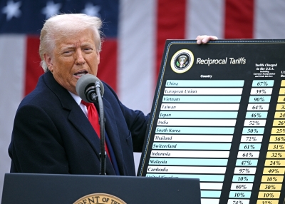 Trump holds tariff sign