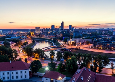 Vilnius at dusk