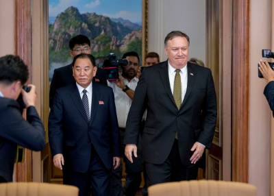 Mike Pompeo and Kim Yong Chol
